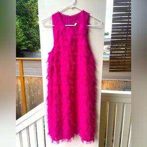 Anthropologie Bright, Hot Pink Fringe Dress “Roxie”, Flapper, NWOT, Never Worn!